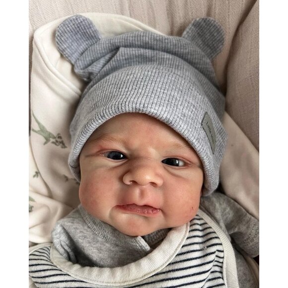 🆕17inch Full Vinyl Body Reborn Baby Dolls Eyes Open Boy Doll Elijah Reborn Doll - Picture 7 of 8